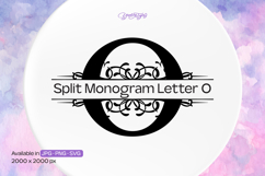 Flourish Ornament Split Monogram Letter O Product Image 1