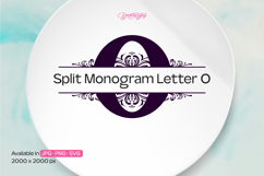 Flourish Ornament Split Monogram Letter O Product Image 1