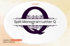 Ornament Split Monogram Letter Q Product Image 1