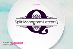 Flourish Ornament Split Monogram Letter Q Product Image 1