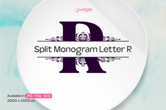 Flourish Ornament Split Monogram Letter R Product Image 1
