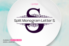 Flourish Ornament Split Monogram Letter S Product Image 1
