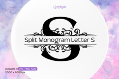 Flourish Ornament Split Monogram Letter S Product Image 1