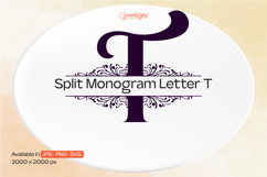Ornament Split Monogram Letter T Product Image 1
