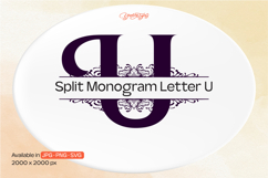 Ornament Split Monogram Letter U Product Image 1