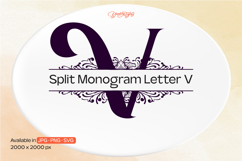 Ornament Split Monogram Letter V Product Image 1