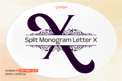 Ornament Split Monogram Letter X Product Image 1