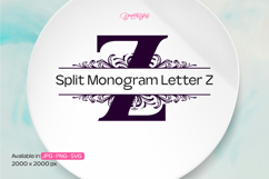 Flourish Ornament Split Monogram Letter Z Product Image 1