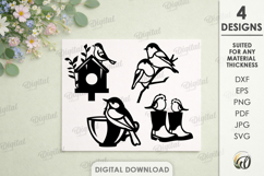 Spring Elements. Spring Birds SVG Product Image 1