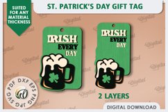 St. Patrick’s Day Gift Tag Laser Cut. Lucky Charm SVG Product Image 3