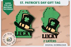 St. Patrick’s Day Gift Tag Laser Cut. Lucky Charm SVG Product Image 3