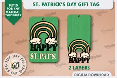 St. Patrick’s Day Gift Tag Laser Cut. Lucky Charm SVG Product Image 3