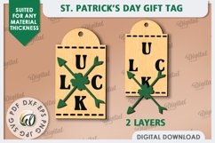 St. Patrick’s Day Gift Tag Laser Cut. Lucky Charm SVG Product Image 3
