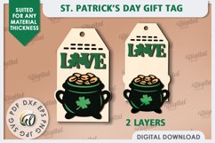 St. Patrick’s Day Gift Tag Laser Cut. Lucky Charm SVG Product Image 3