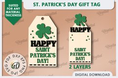 St. Patrick’s Day Gift Tag Laser Cut. Lucky Charm SVG Product Image 3
