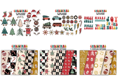 Christmas Halloween Bundle Clipart and Seamless Patterns Product Image 4