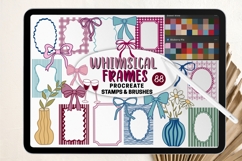 Whimsical Frames Procreate Stamps &amp; Pattern Brushes Bows Product Image 1