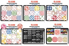 Procreate Pattern Brushes Bundle Floral Scallop Stripe Gingh Product Image 3