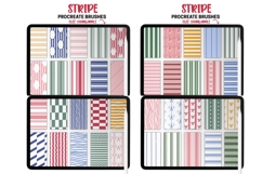 Procreate Pattern Brushes Bundle Floral Scallop Stripe Gingh Product Image 7