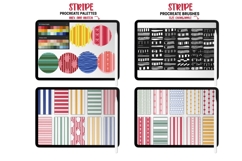 Procreate Pattern Brushes Bundle Floral Scallop Stripe Gingh Product Image 6
