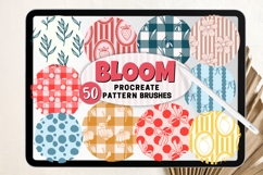 Procreate Pattern Brushes Bundle Floral Scallop Stripe Gingh Product Image 2