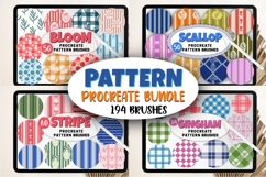 Procreate Pattern Brushes Bundle Floral Scallop Stripe Gingh Product Image 1