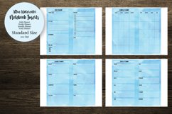 Blue Watercolor Standard Size Notebook Inserts Planner Product Image 1