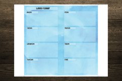Blue Watercolor Standard Size Notebook Inserts Planner Product Image 3