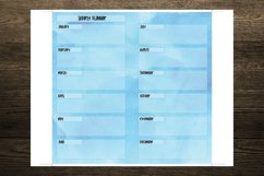 Blue Watercolor Standard Size Notebook Inserts Planner Product Image 5