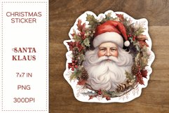 Santa Klaus | Christmas Sticker | Watercolor PNG Product Image 1