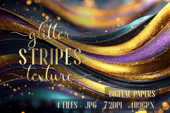Glitter Colorful Golden Stripes backgrounds | Digital Paper Product Image 1