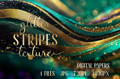 Glitter Digital Paper|Emerald Green Gold texture backgrounds Product Image 1