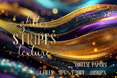 Glitter Colorful Golden Stripes backgrounds | Digital Paper Product Image 1