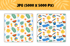 Summer Digital Paper | Vacation, Beach, Summertime Patterns Product Image 2