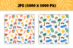 Summer Digital Paper | Vacation, Beach, Summertime Patterns Product Image 3