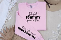 Radiate positivity from within Sleeve SVG Product Image 2