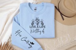 Live a Life Worthy Of Sleeve SVG Product Image 3