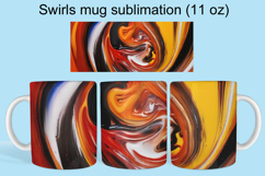 Swirls Mug Sublimation 11 Oz Product Image 1