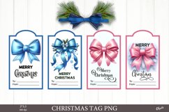 Bow Gift Tag. Coquette Gift Tag PNG. Christmas Gift Tag Product Image 1