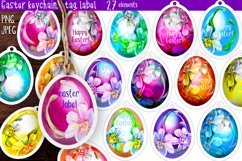 Easter Keychains/Tags for holiday sale.Watercolour Labels