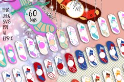 60 Label Tags SVG /Christmas socks, doodle