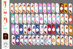 60 Label Tags SVG /Christmas socks, doodle