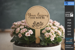 Teacher Appreciation Plant Stake Laser Cut | Flower Pot Sign Product Image 1