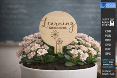 Teacher Appreciation Plant Stake Laser Cut | Flower Pot Sign Product Image 1