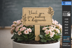 Teacher Appreciation Plant Stake SVG Thank You Garden Sign Product Image 6