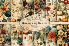 Thanksgiving Patterns | Harvest Joy Seamless Patterns Product Image 1