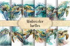 Watercolor Turtles Product Image 1