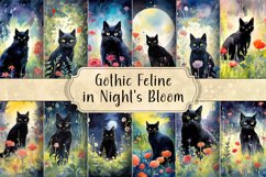 Gothic Feline in Night&#039;s Bloom Product Image 1