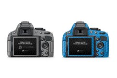 Nikon D5100 Camera 2011 Vinyl Skin Mockup PSD Template Product Image 2