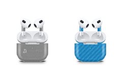 AirPods 3 2021 Vinyl Skin Mockup PSD Template Product Image 1